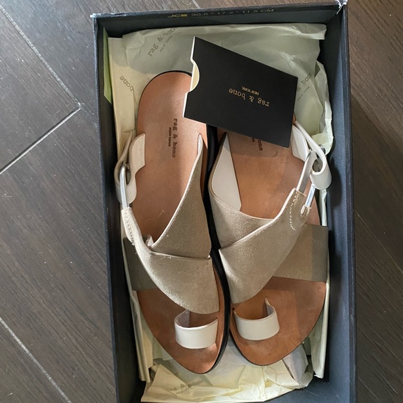 Rag and bone light sand suede August slide sandal - Picture 6 of 15
